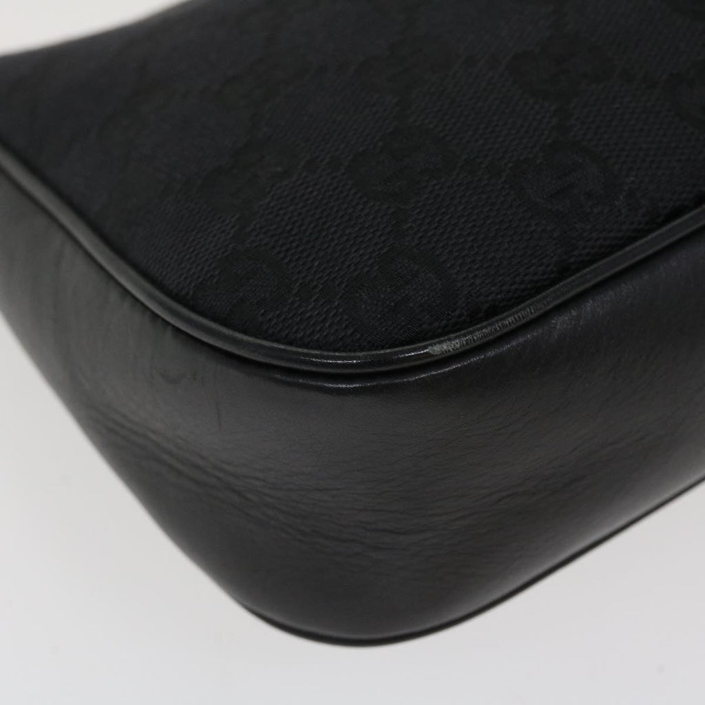 GUCCI GG Canvas Bamboo Hand Bag Black 001.3870 001274 ep811