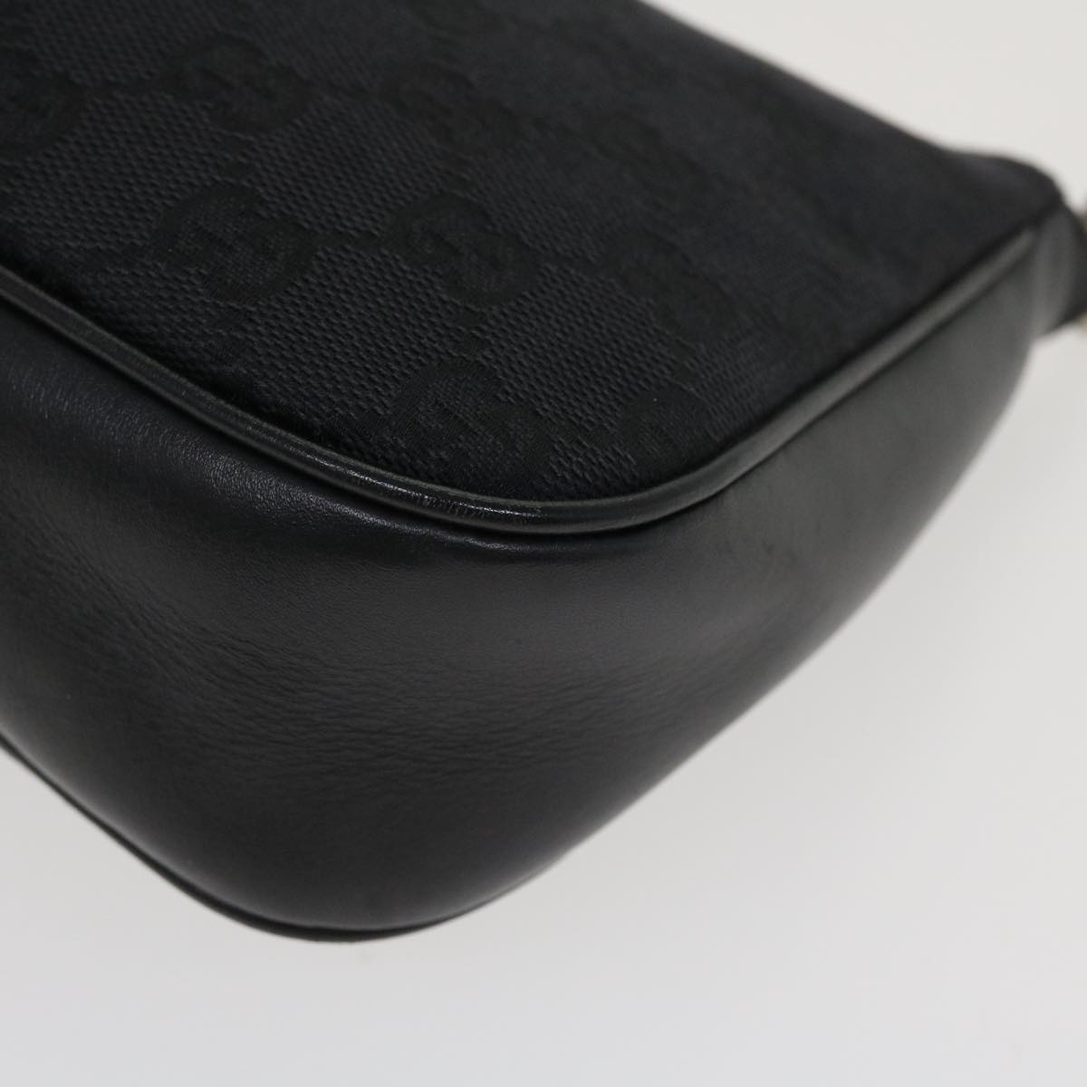 GUCCI GG Canvas Bamboo Hand Bag Black 001.3870 001274 ep811