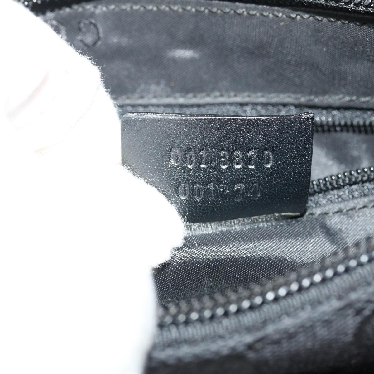 GUCCI GG Canvas Bamboo Hand Bag Black 001.3870 001274 ep811