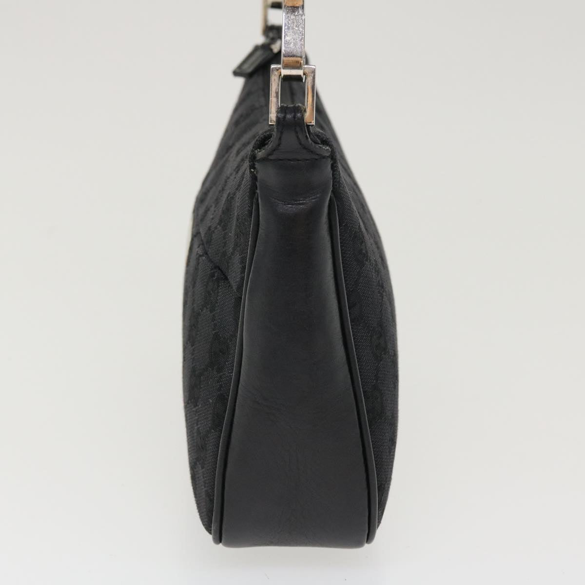 GUCCI GG Canvas Bamboo Hand Bag Black 001.3870 001274 ep811