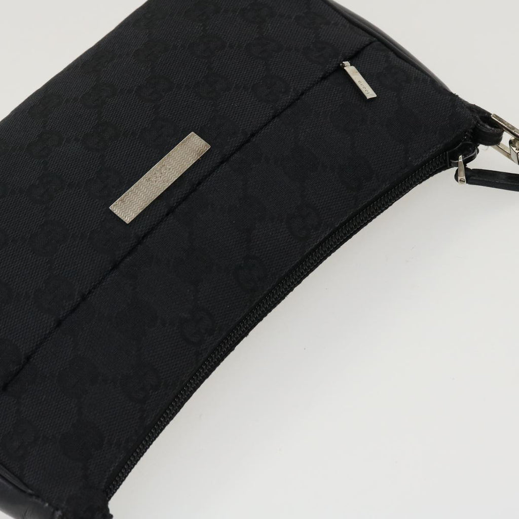GUCCI GG Canvas Bamboo Hand Bag Black 001.3870 001274 ep811