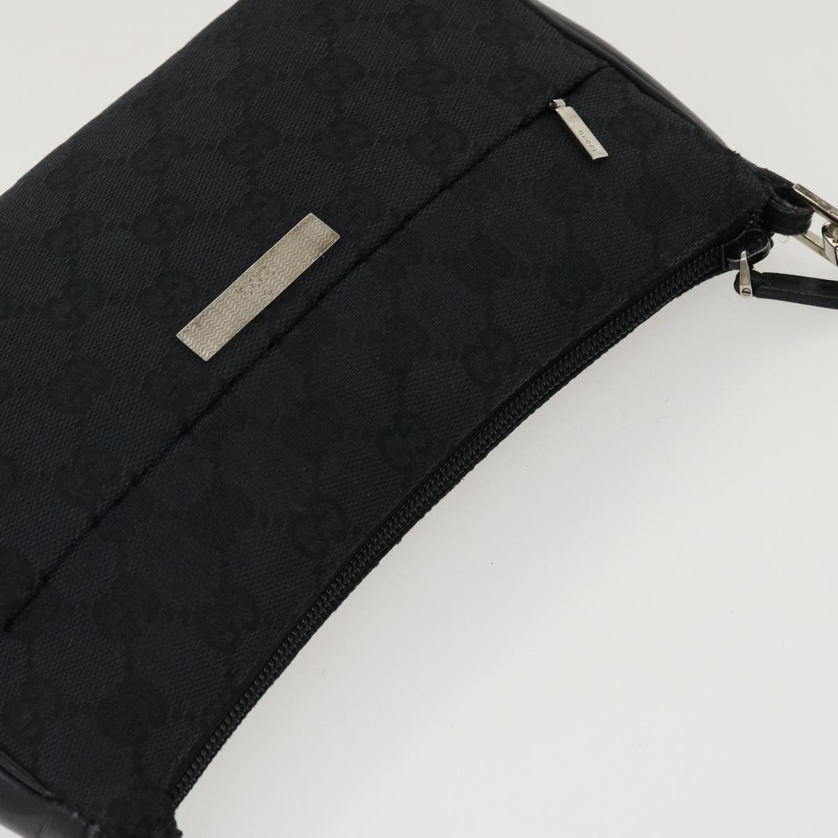 GUCCI GG Canvas Bamboo Hand Bag Black 001.3870 001274 ep811