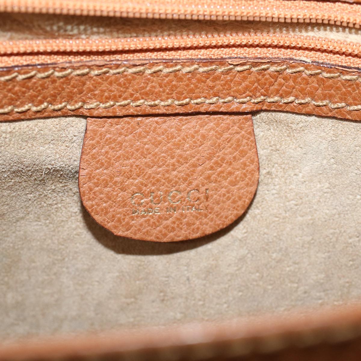 GUCCI Clutch Bag Leather Brown ep904