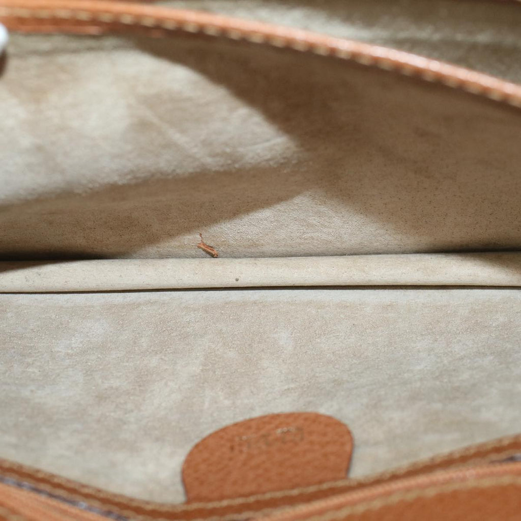 GUCCI Clutch Bag Leather Brown ep904