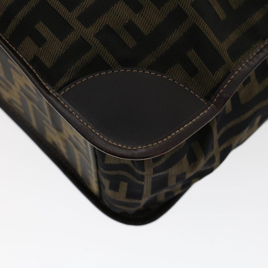 FENDI Zucca Canvas Tote Bag Black Brown ep938