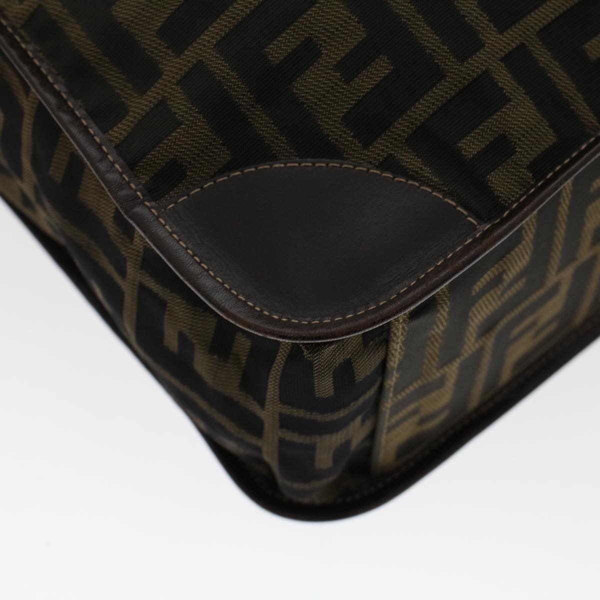 FENDI Zucca Canvas Tote Bag Black Brown ep938