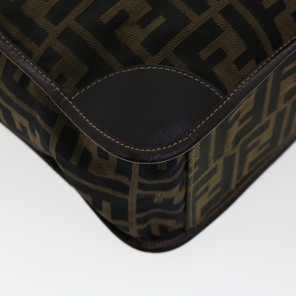 FENDI Zucca Canvas Tote Bag Black Brown ep938