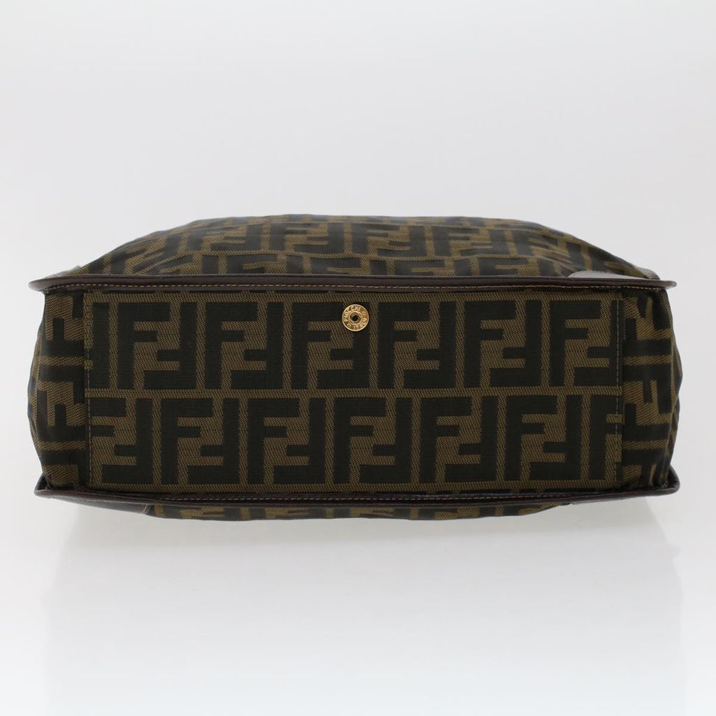 FENDI Zucca Canvas Tote Bag Black Brown ep938