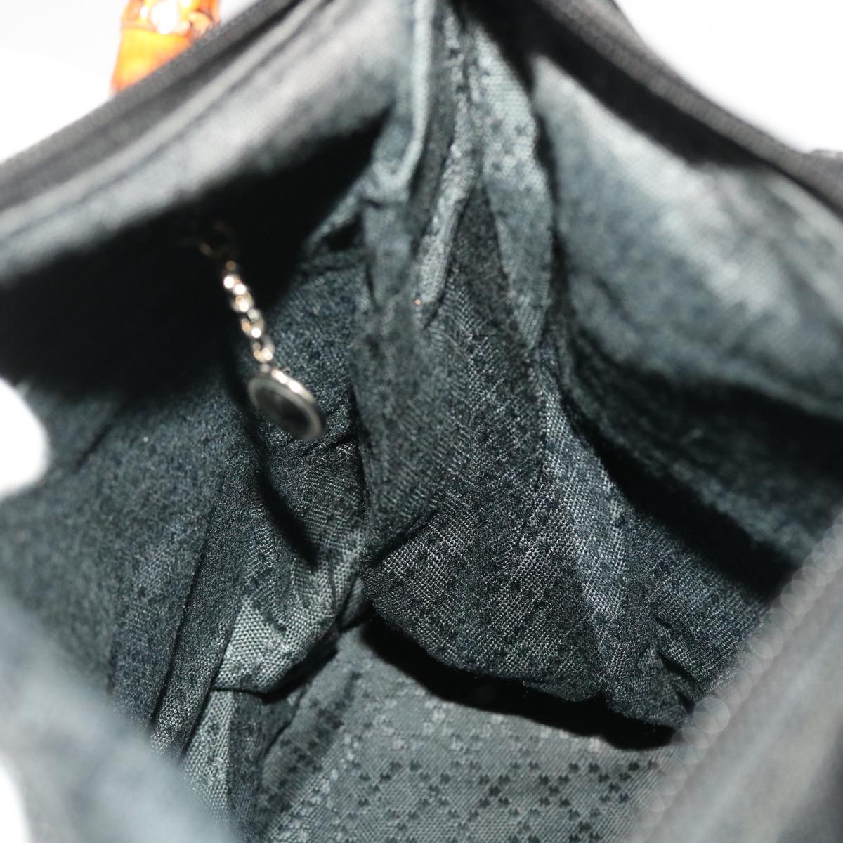 GUCCI Bamboo Shoulder Bag Nylon Black 000•2032•0509 ep970