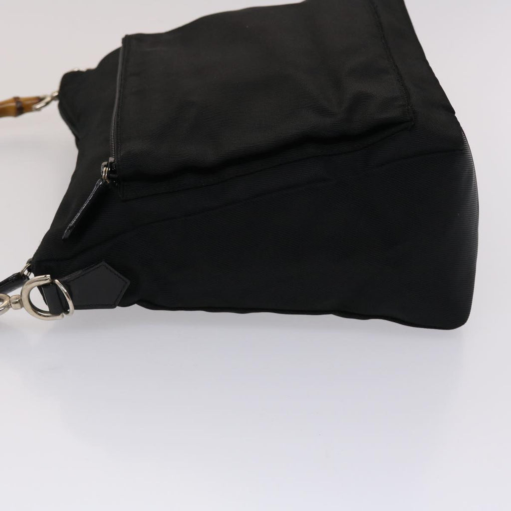 GUCCI Bamboo Shoulder Bag Nylon Black 000•2032•0509 ep970