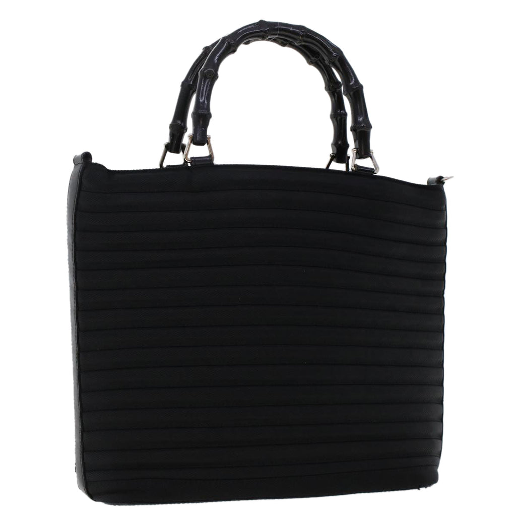 GUCCI Bamboo Shoulder Bag Nylon Black 000•1705•0588 ep982