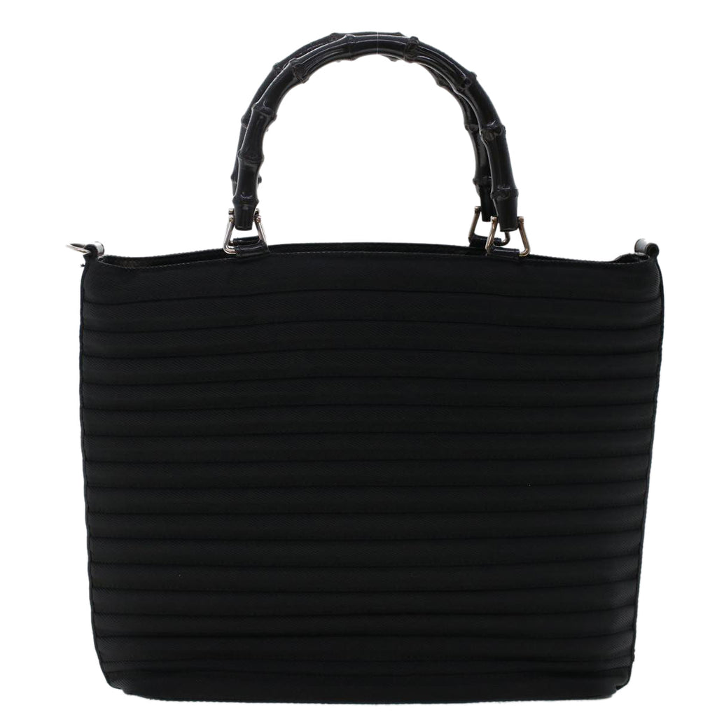 GUCCI Bamboo Shoulder Bag Nylon Black 000•1705•0588 ep982