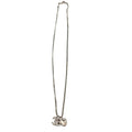 CHANEL HEART CRYSTAL SILVER NECKLACE