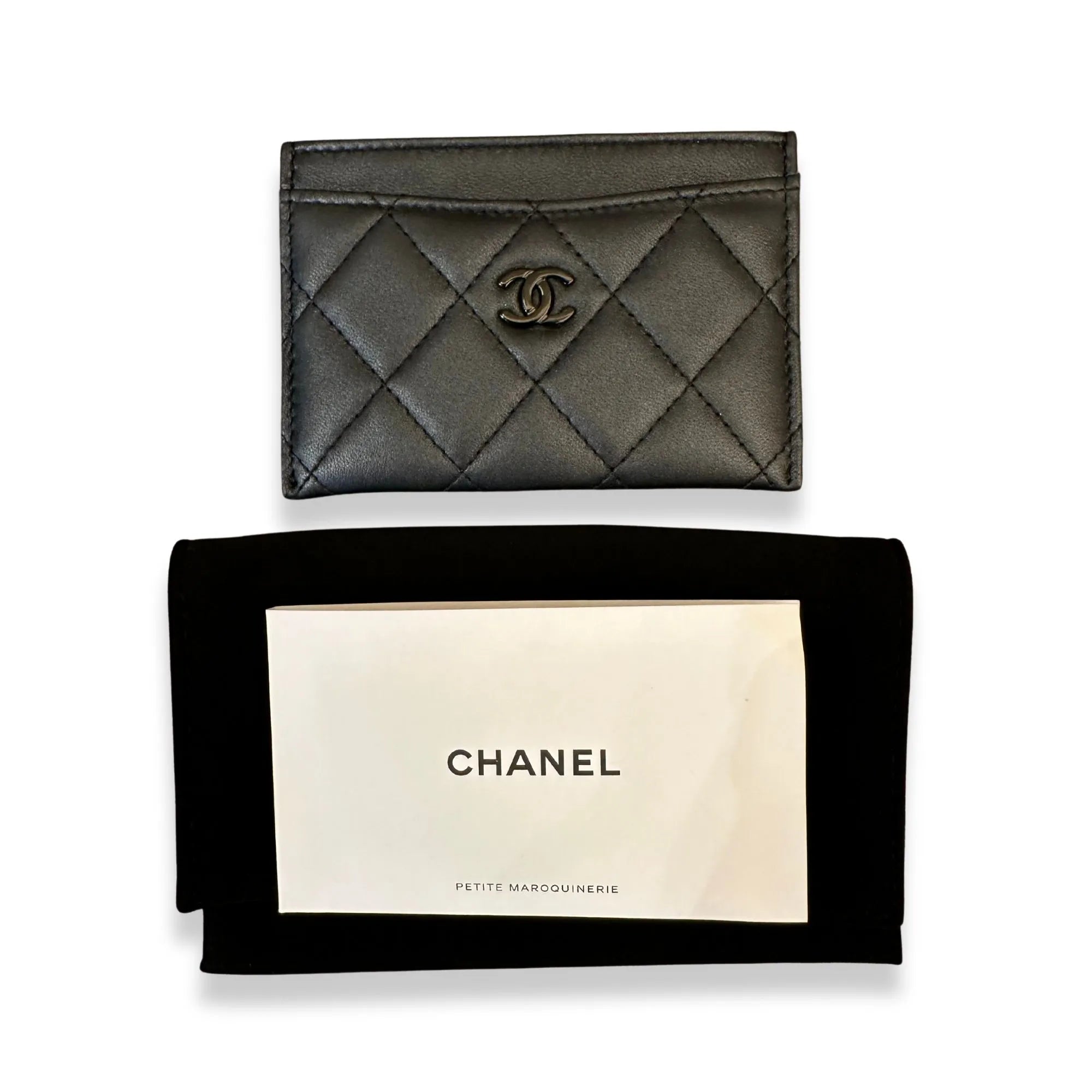 CHANEL BLACK CLASSIC CARD HOLDER