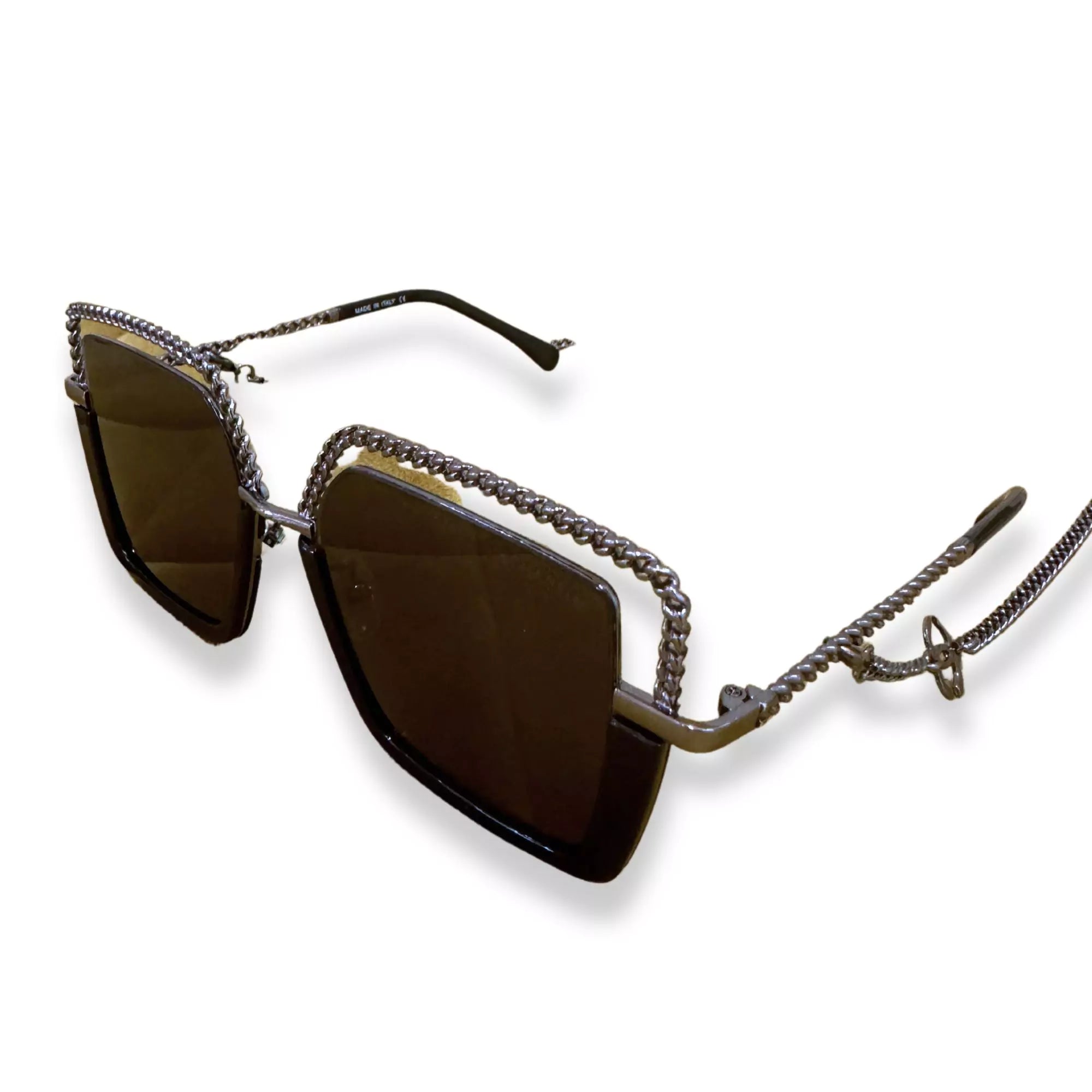 CHANEL BLACK CHAIN SUNGLASSES