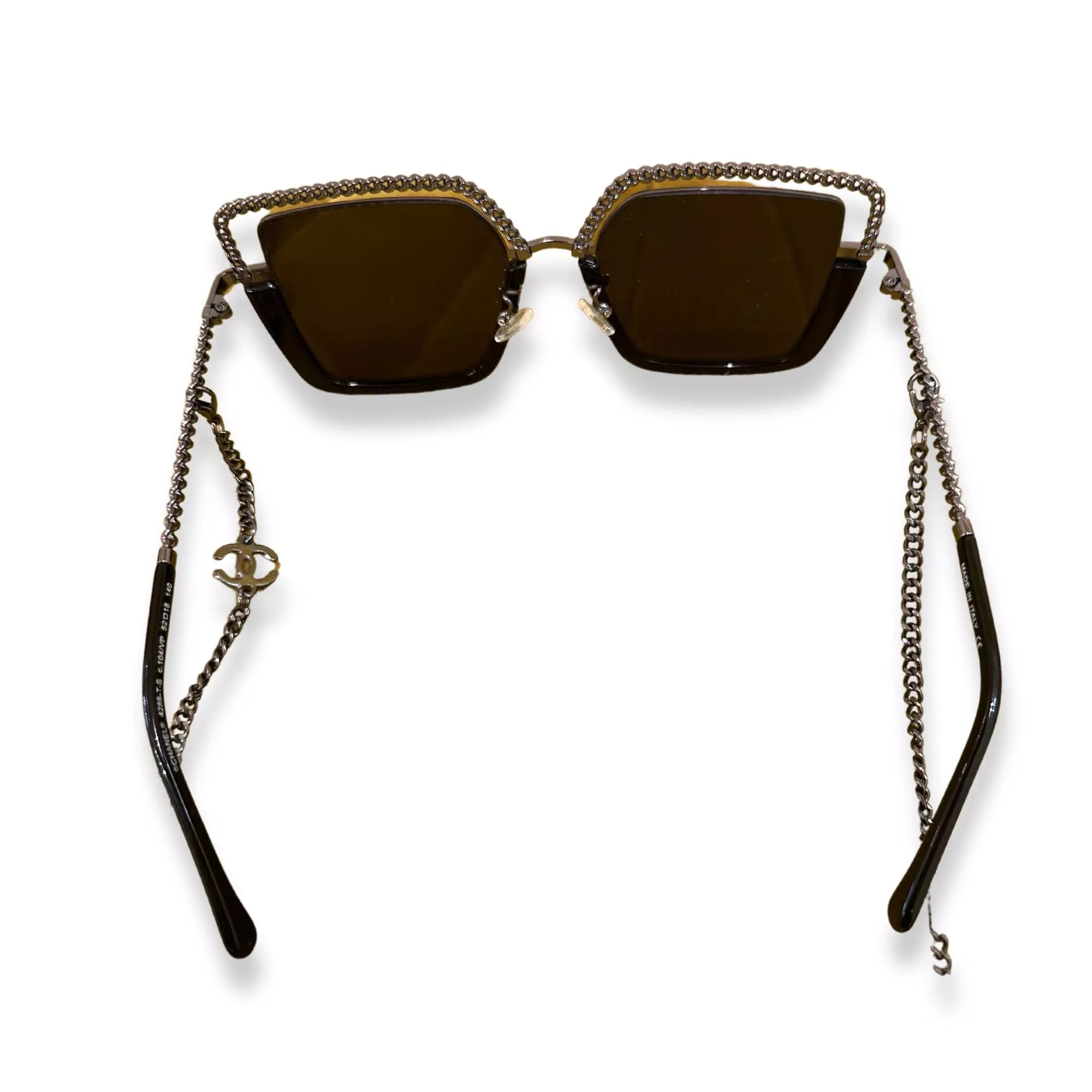 CHANEL BLACK CHAIN SUNGLASSES