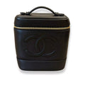CHANEL BLACK TOP HANDLE VANITY BAG