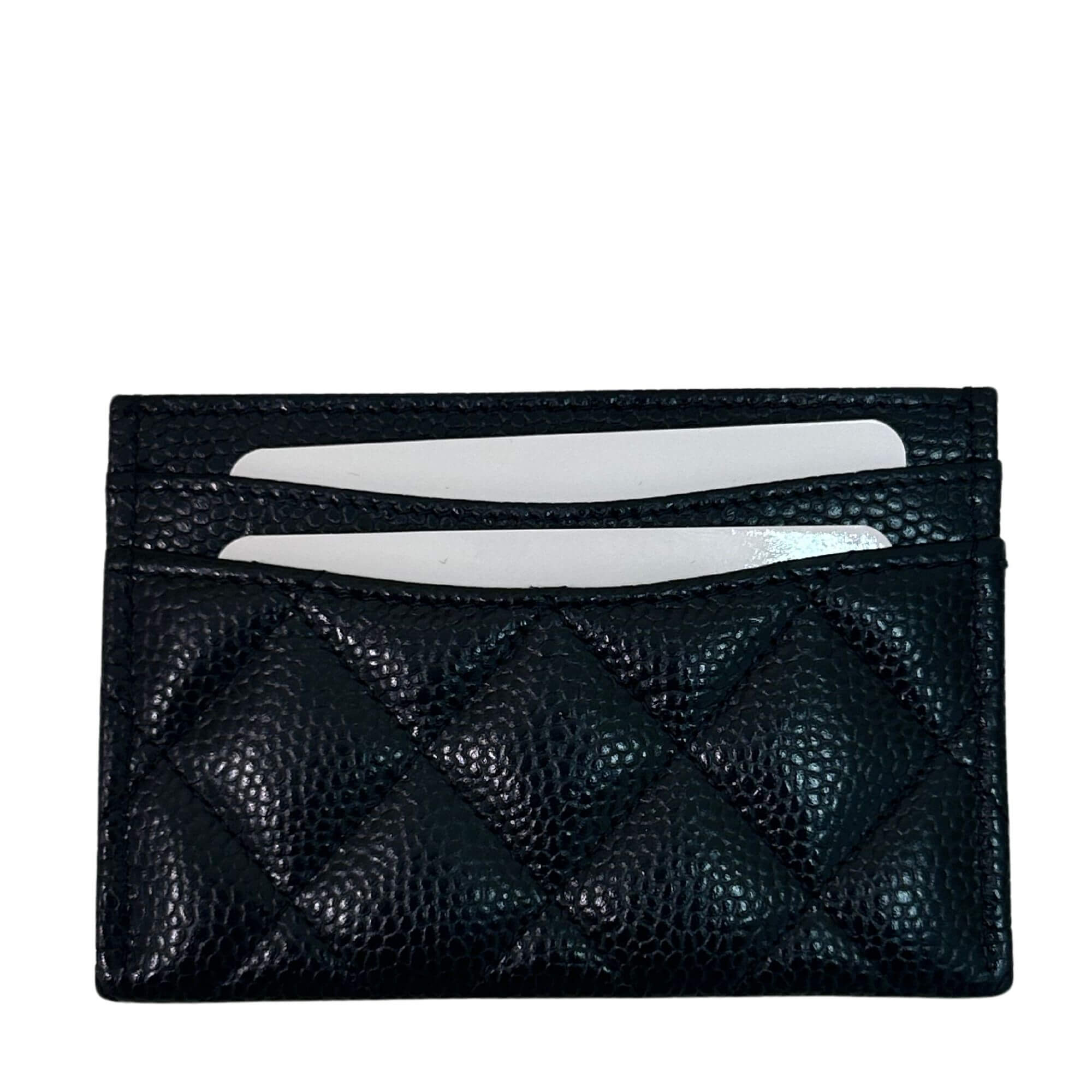 CHANEL BLACK LEATHER CLASSIC CARDHOLDER