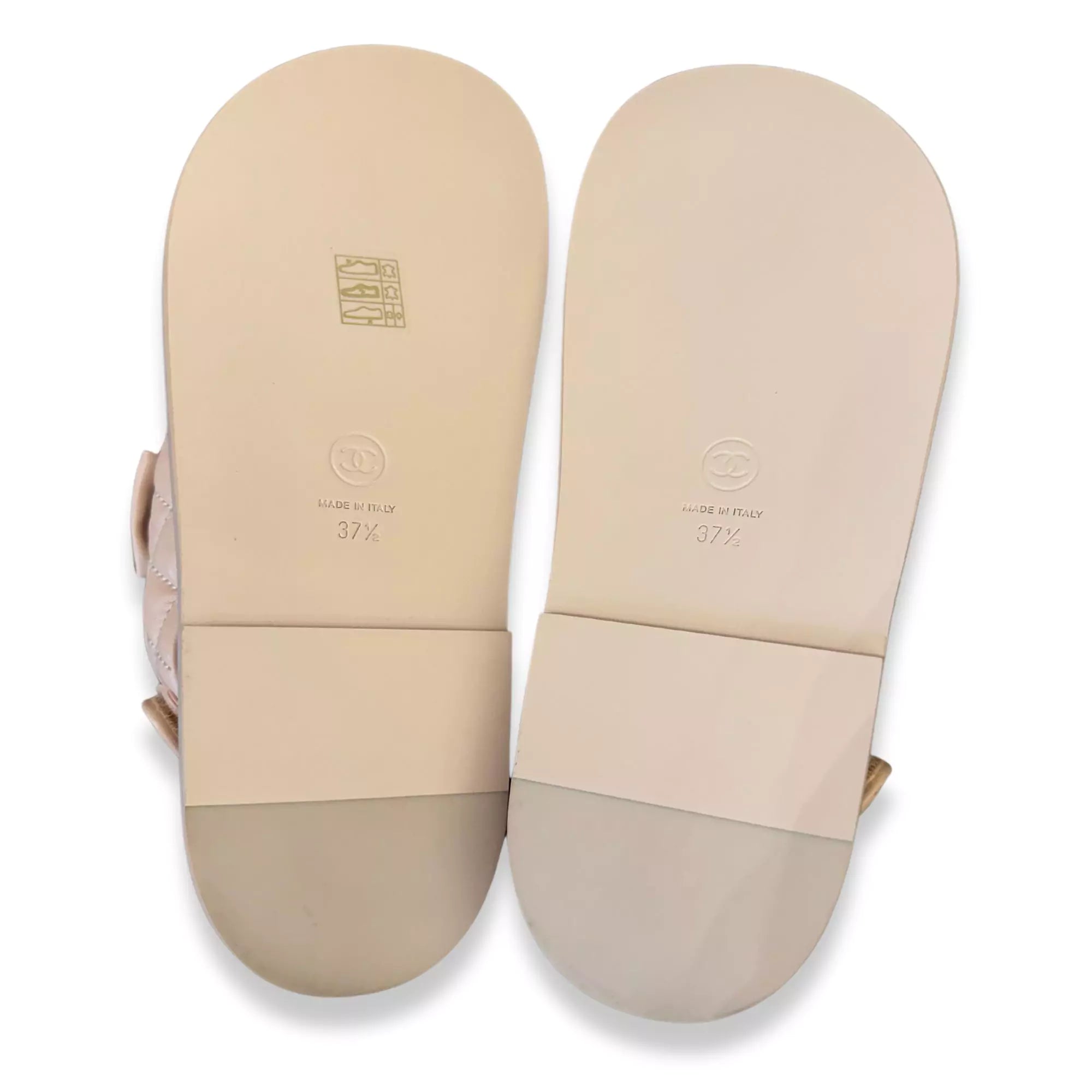 CHANEL LIGHT PINK LEATHER DAD SANDALS