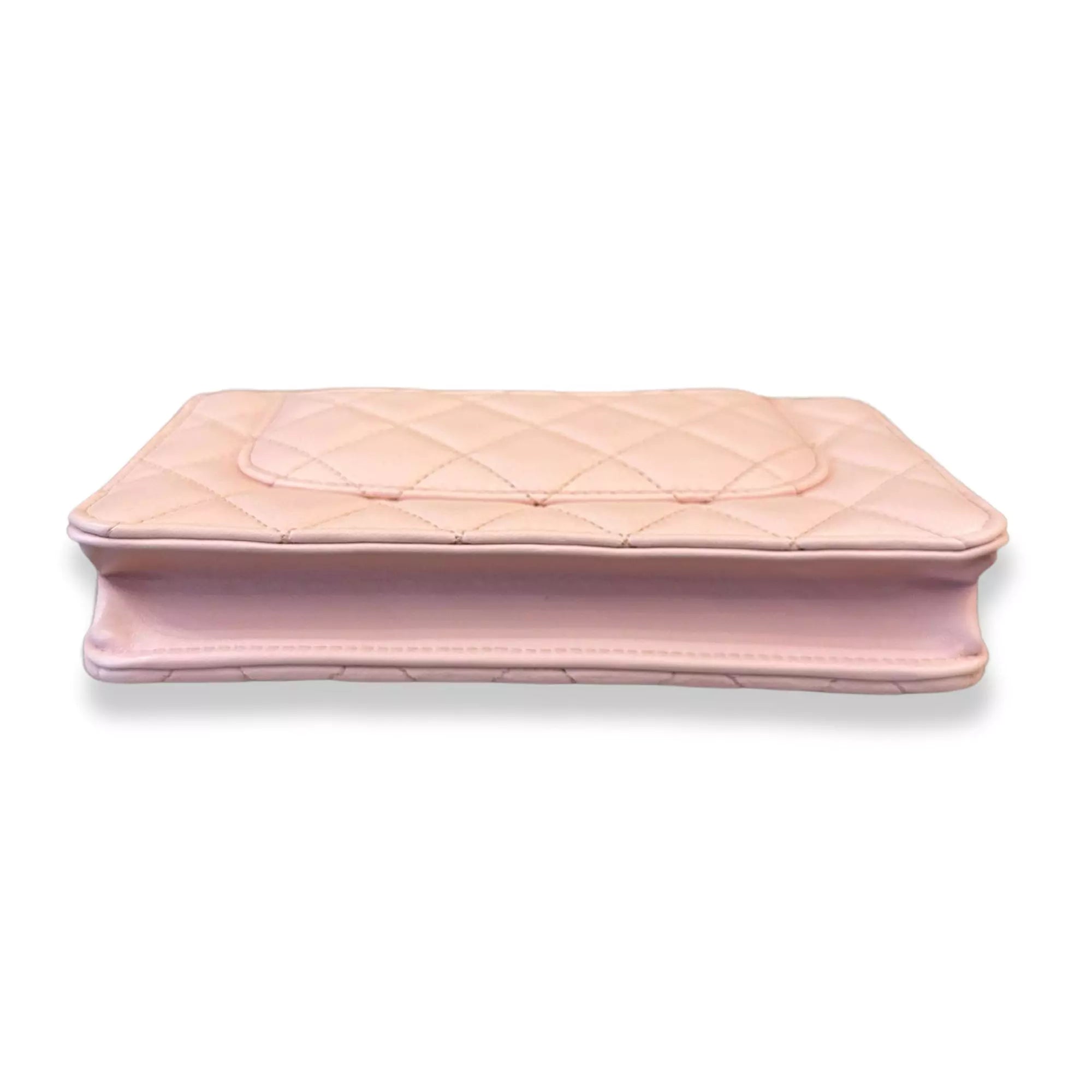 CHANEL LIGHT PINK TOP HANDLE WITH PEARLS BAG