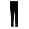 CHANEL BLACK VELVET LACES LEGGINS