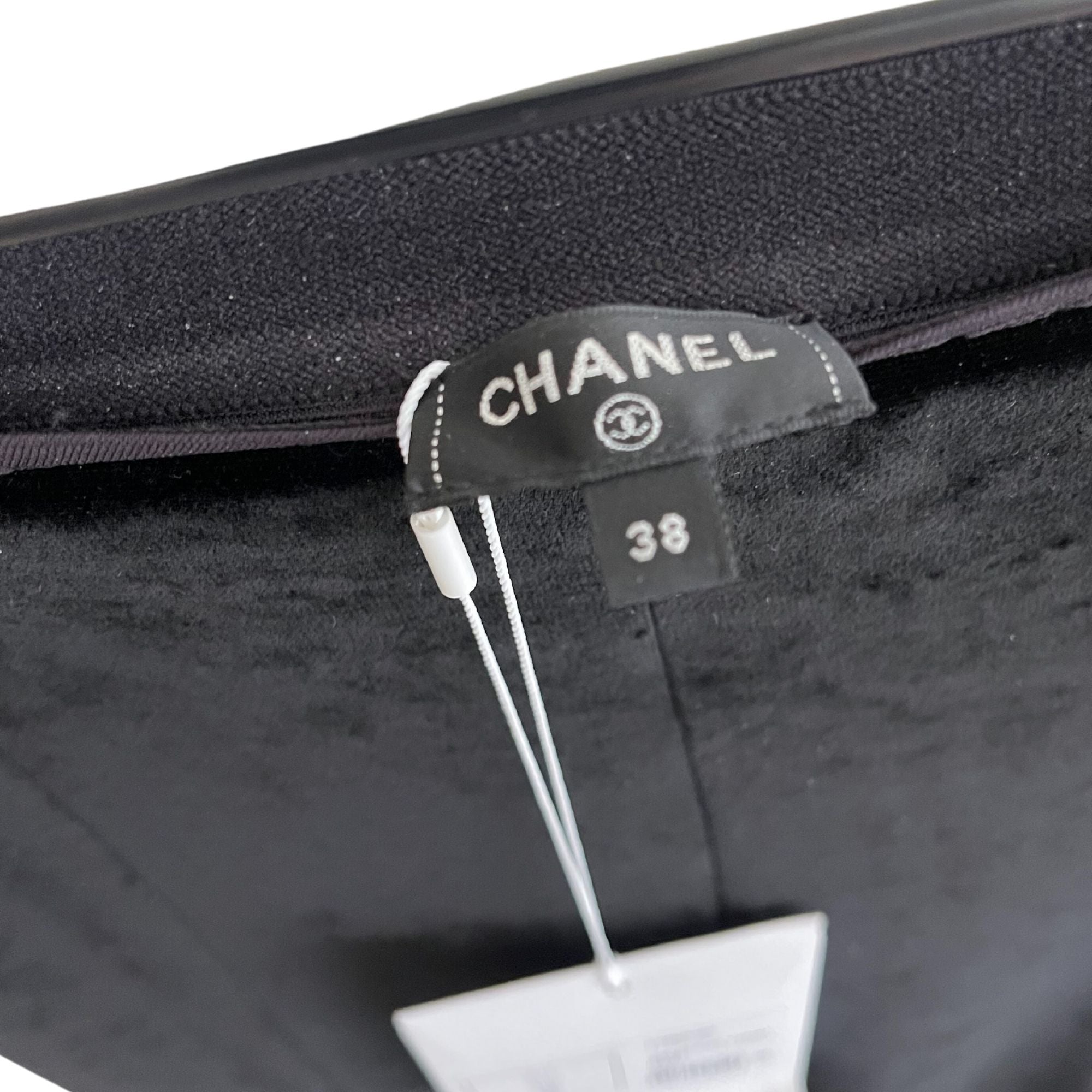 CHANEL BLACK VELVET LACES LEGGINS