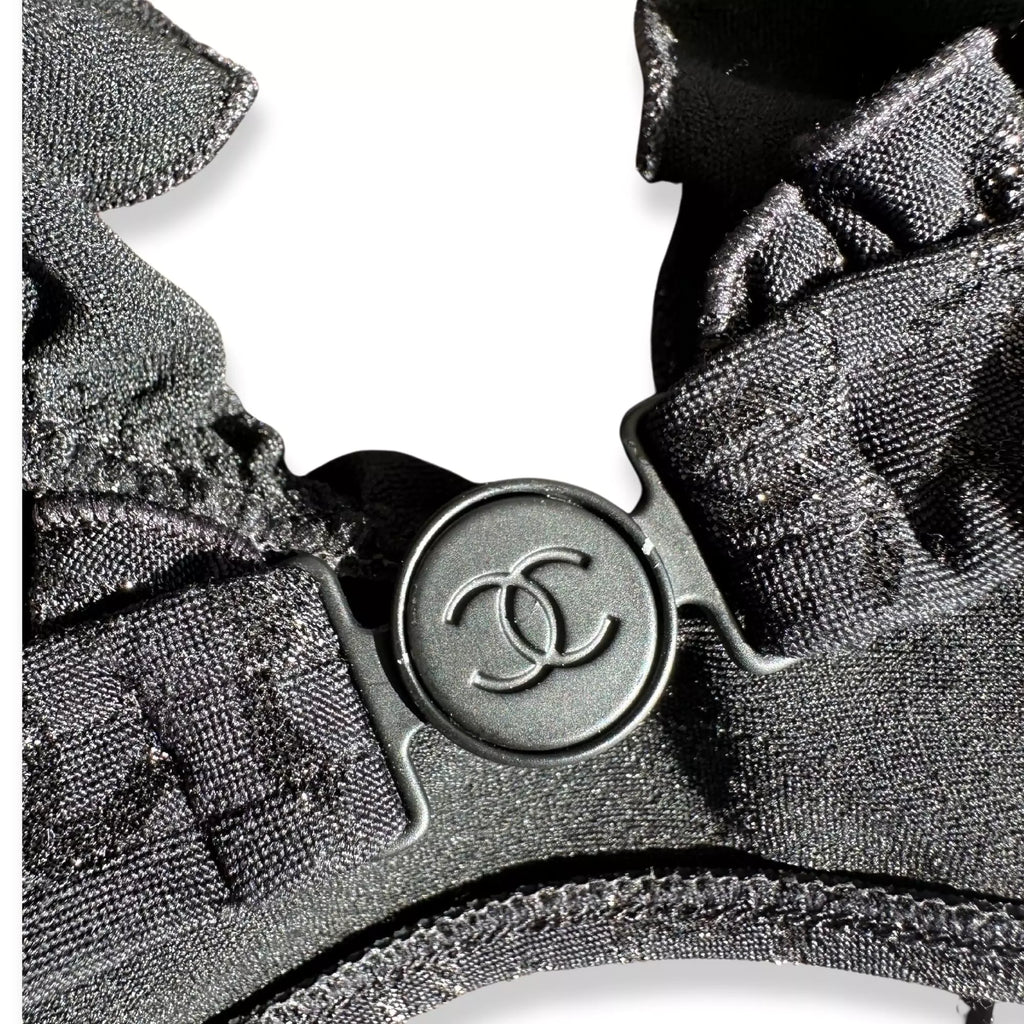CHANEL BLACK SWIMSUIT TOP & BOTTOM