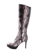 Roberto Botticelli Python Leather Knee-High Boots SZ 36