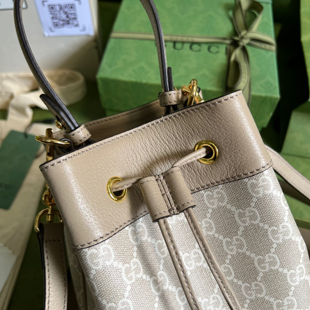 gg Ophidia Small gg Bucket Bag White For Women, Women’s Bags 10in/25cm gg ‎