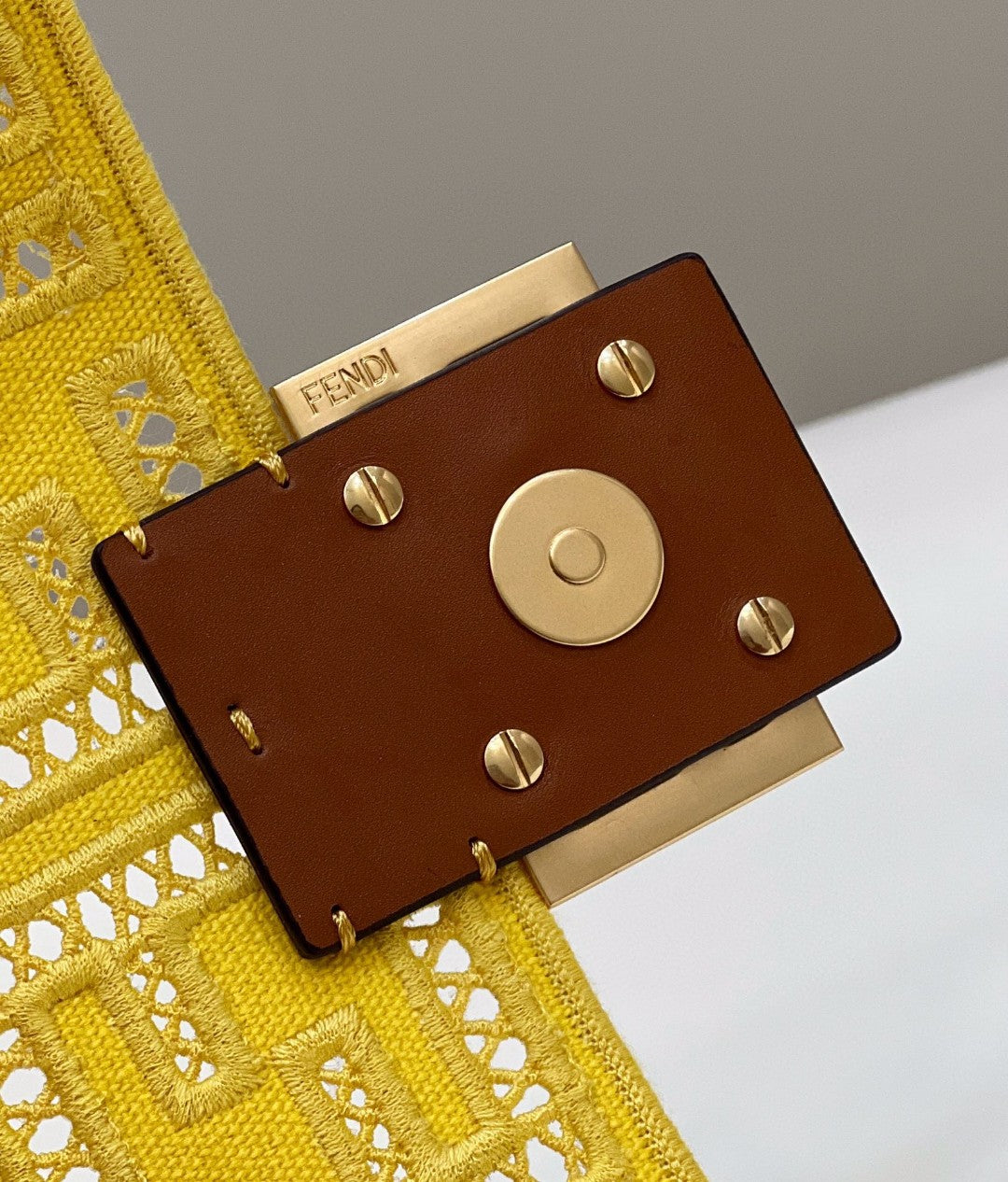 FI Baguette Yellow with Embroidery MeGLAMIum Bag For Woman 28cm/11in