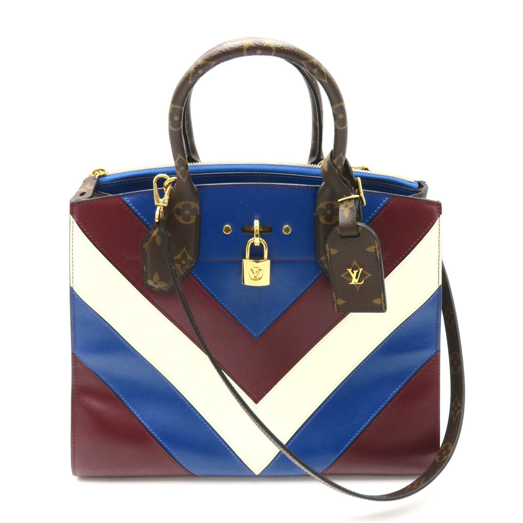 Louis Vuitton Louis Vuitton City Timer MM Shoulder Bag PVC Coated Canvas Leather  Brown / Multicolor / Blue/Red/White M52740