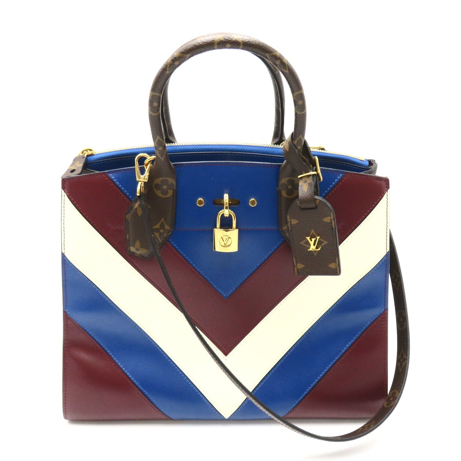 Louis Vuitton Louis Vuitton City Timer MM Shoulder Bag PVC Coated Canvas Leather  Brown / Multicolor / Blue/Red/White M52740