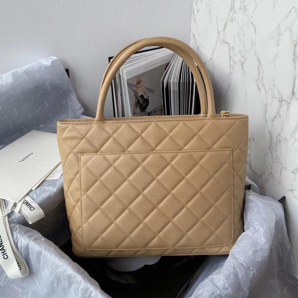 CHLMedallion Tote Shoulder Beige Bag For Women 29cm/11.4in