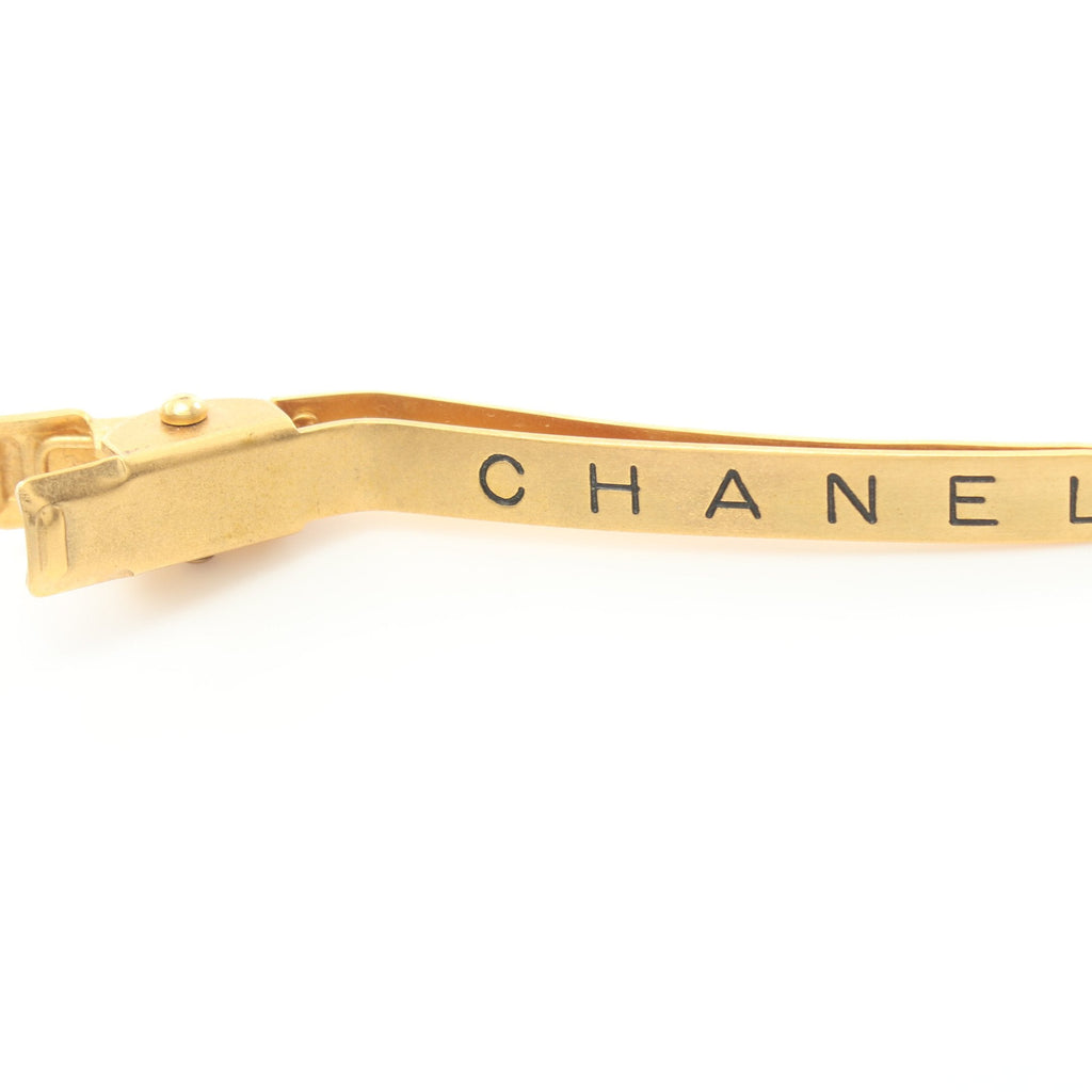 Chanel Hair Clip Gp Gold Logo 96A
