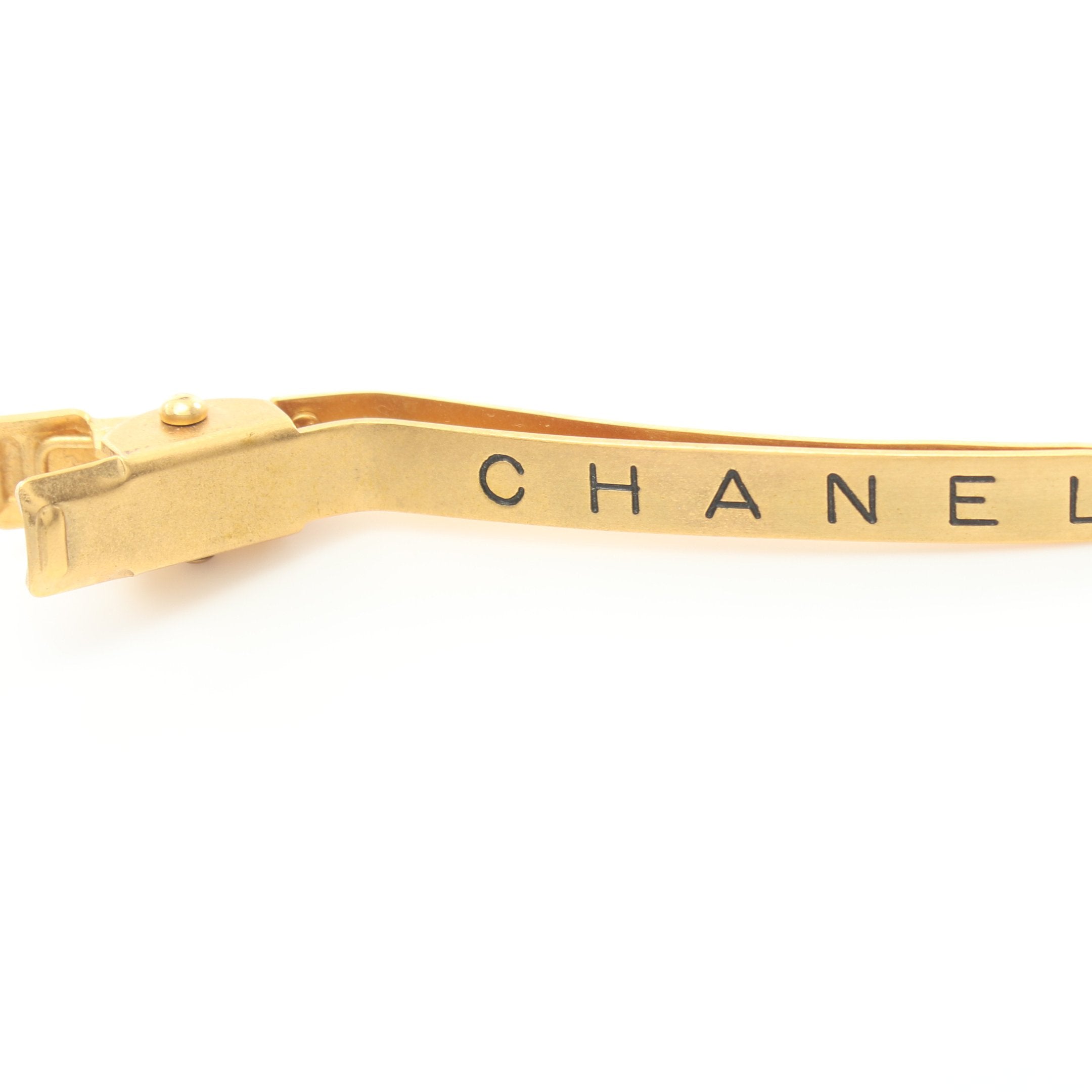 Chanel Hair Clip Gp Gold Logo 96A