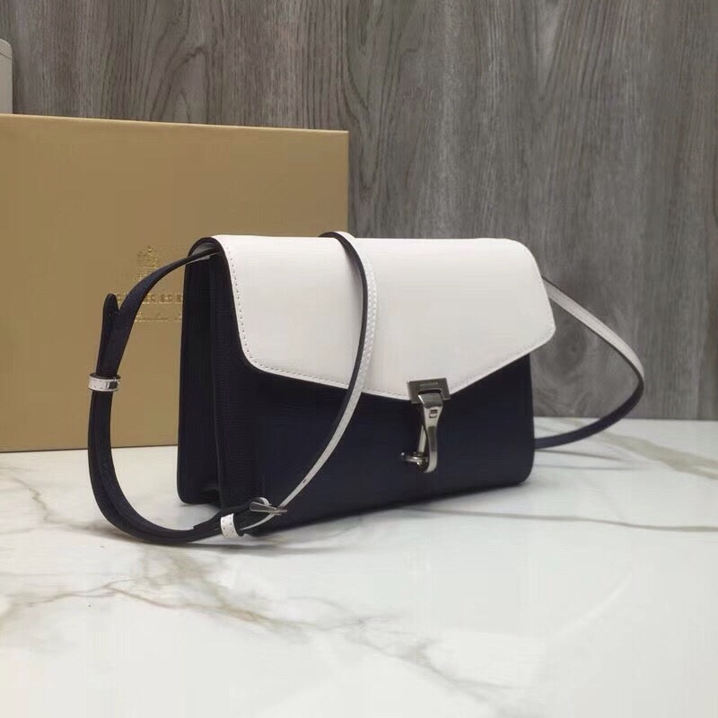 GLAMI Small Macken Colorblock Crossbody Black/White Bag For Women, Bags 9.5in/24cm