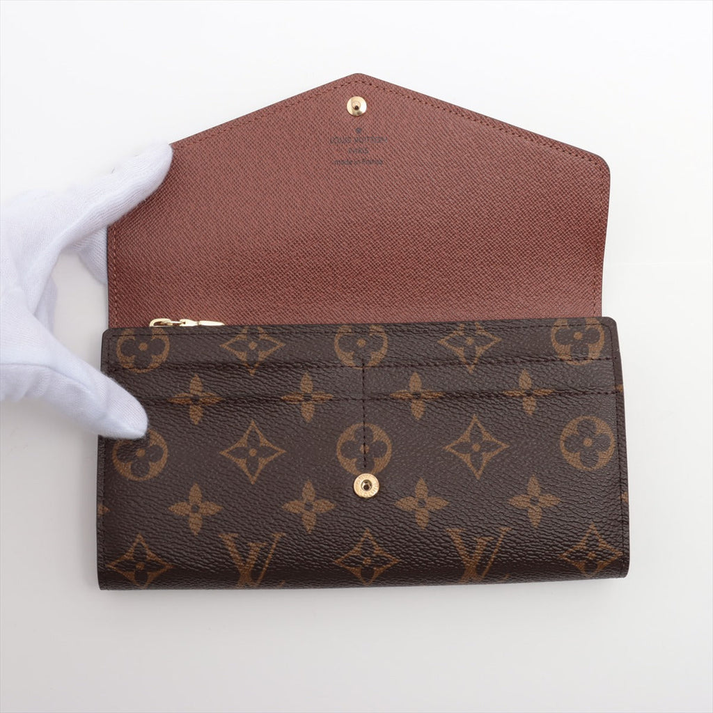 Louis Vuitton Monogram Portefolio Sarah M60531 Brown Long   Wallet