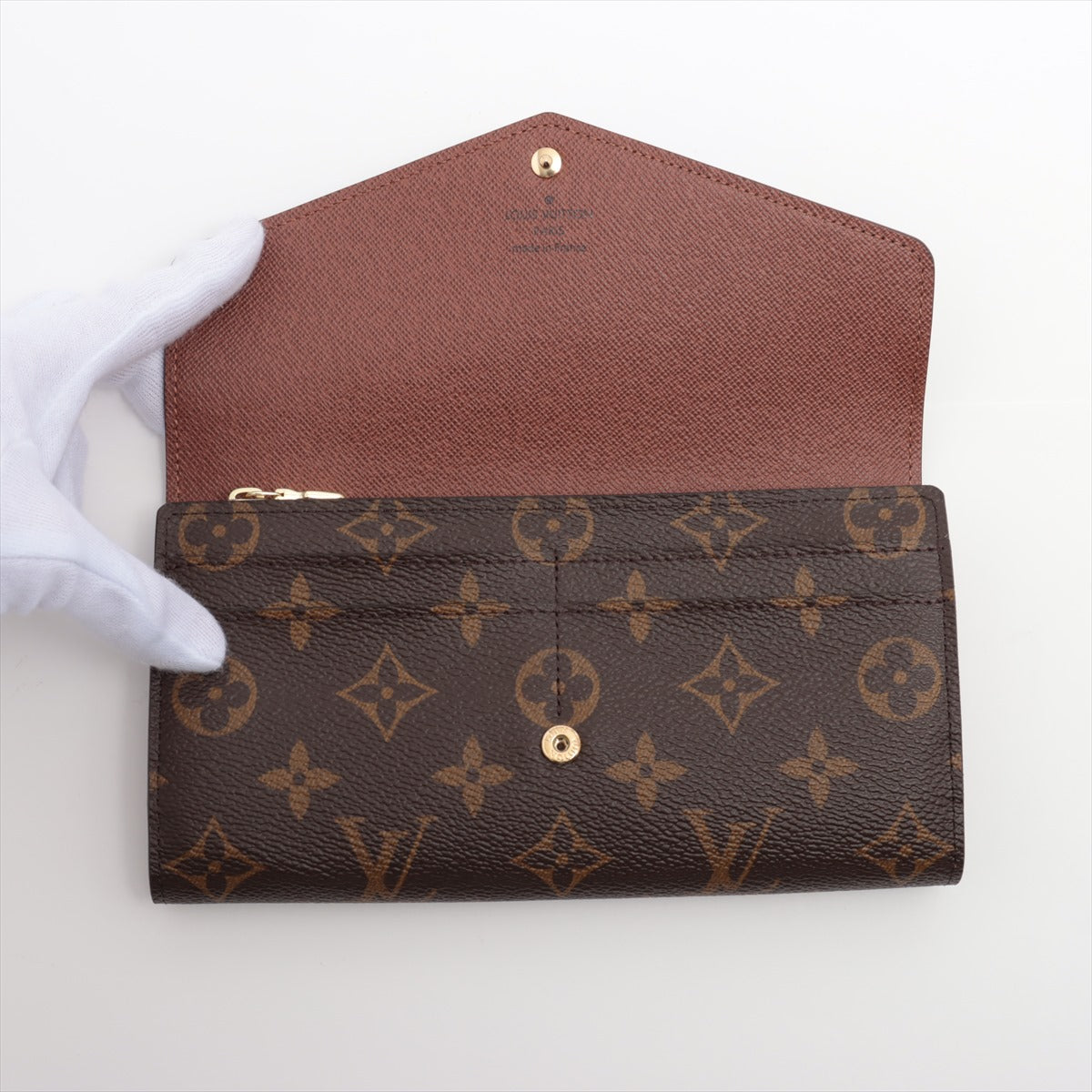 Louis Vuitton Monogram Portefolio Sarah M60531 Brown Long   Wallet
