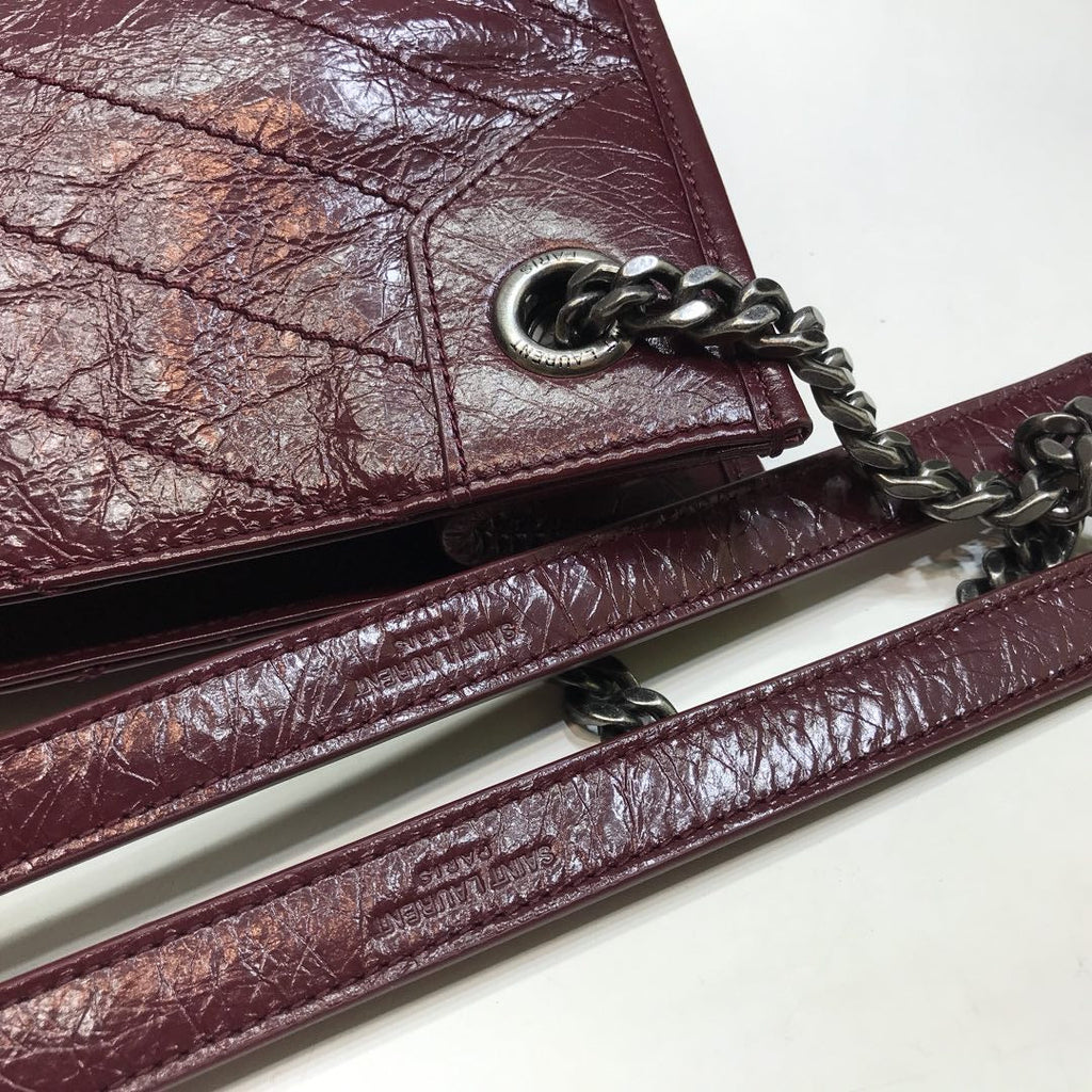GLAMI Niki MeGLAMIum Shopping Bag Burgundy For Women 12.6in/32cm YSLÃ‚Â 