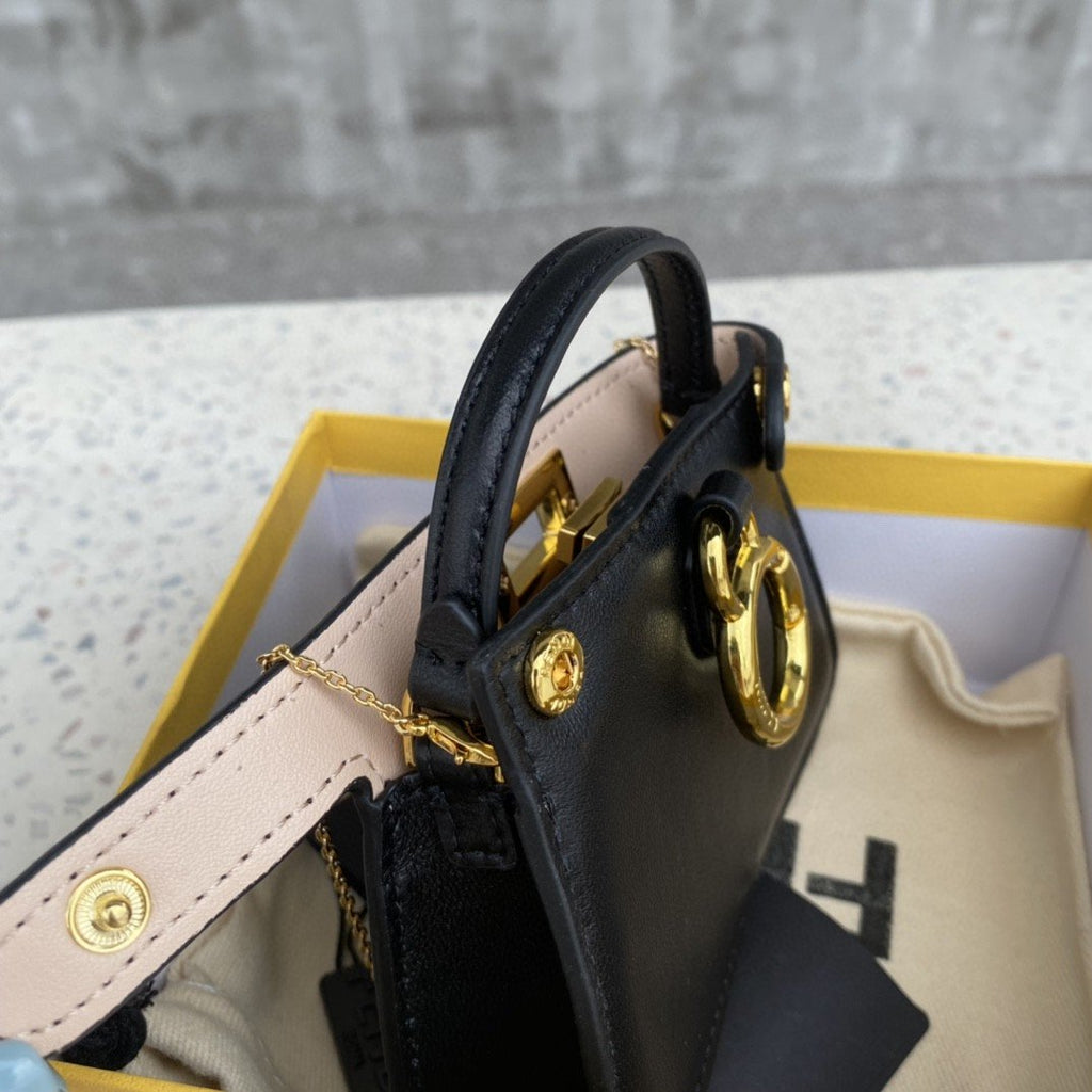 FI Nano GlamI Charm Crossbody Black Bag For Woman 12cm/4.5in