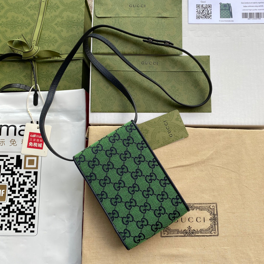 Glami Mini Bag In Green Glami Canvas For Women 7in/18cm Glami 657582