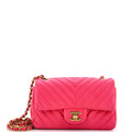 CHANEL Classic Single Flap Bag Chevron Lambskin Mini