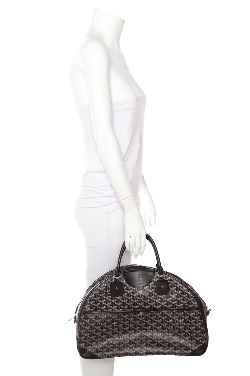 Goyard Goyardine Black St. Jeanne PM Handbag