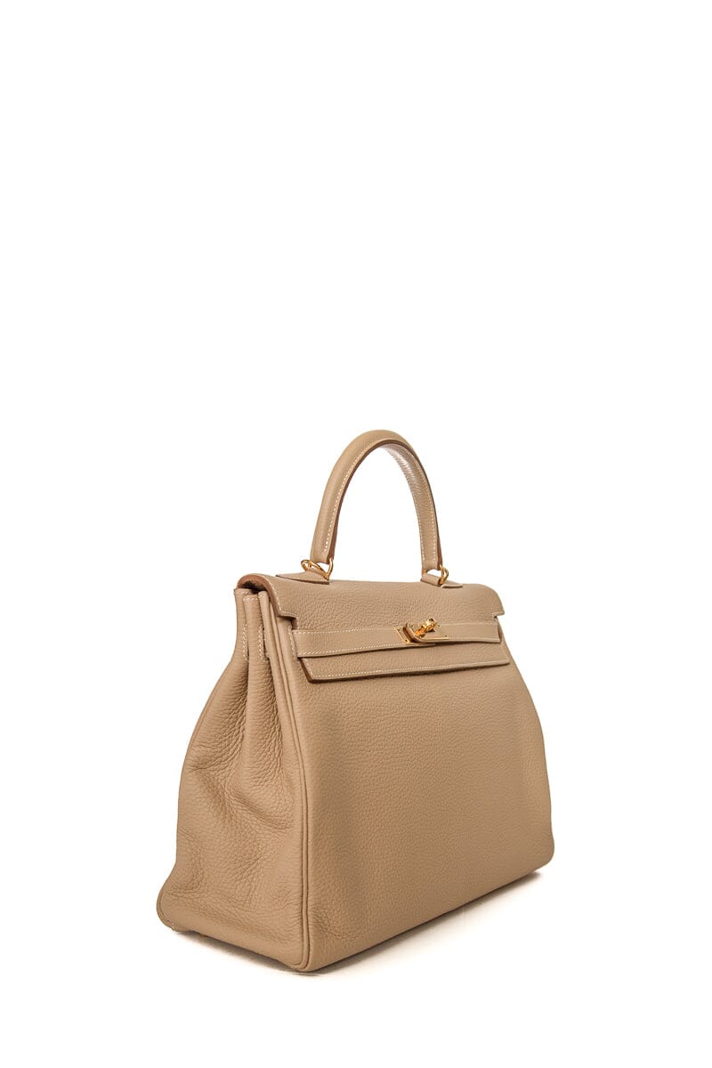 HermÃƒÆ’Ã‚Â¨s Argile Grain Kelly 35  Togo GHW  Handbag
