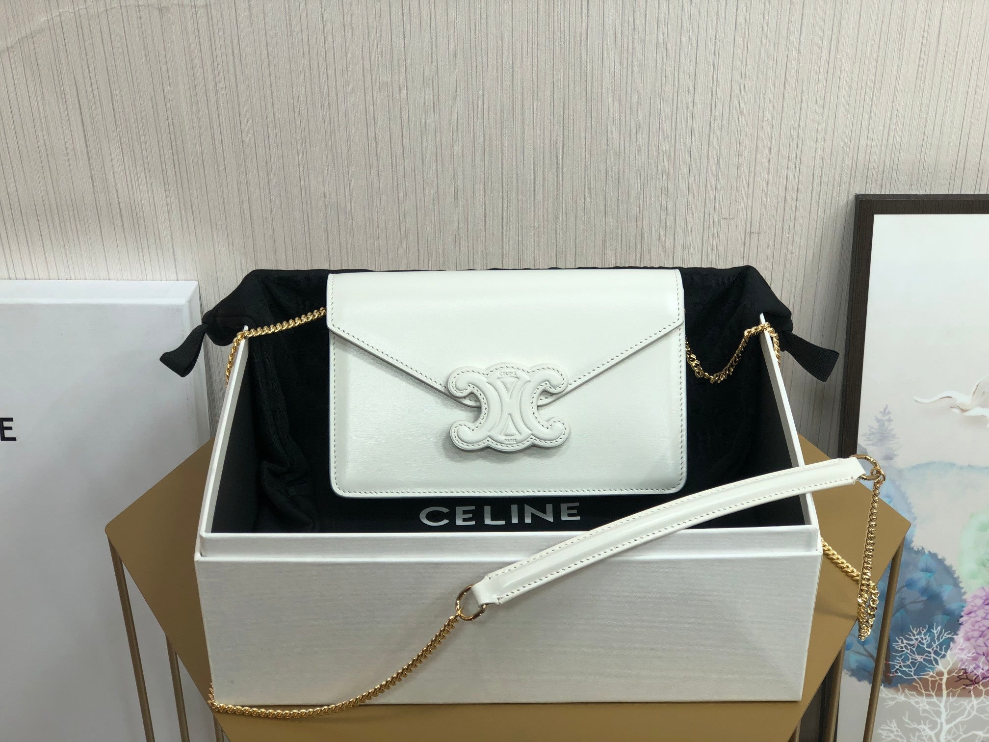 GLAMI Wallet On Chain Triomphe White For Women 7in/19cmÃƒâ€šÃ‚Â 