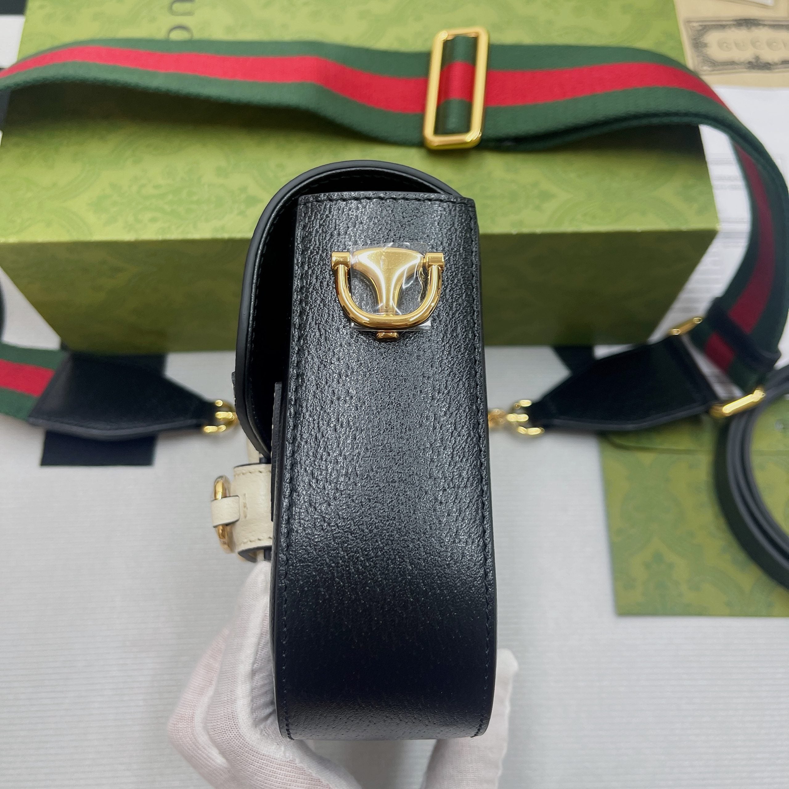 Glami x AGLAMIdas Horsebit 1955 Mini Bag Black For Women, Women’s Bags 8.1in/21cm Glami 658574 U3ZGLAMI 8726