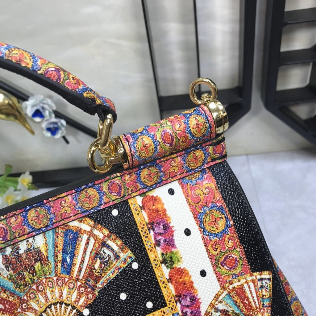 GLAMI 90s Sicily Bag With Logo Print Multicolor For Women 10.2in/26cm GLAMI