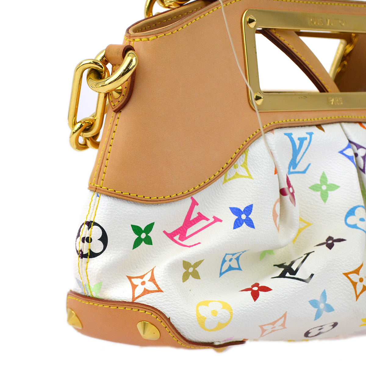 Louis Vuitton 2009 White Monogram Multicolor Judy PM Handbag M40257