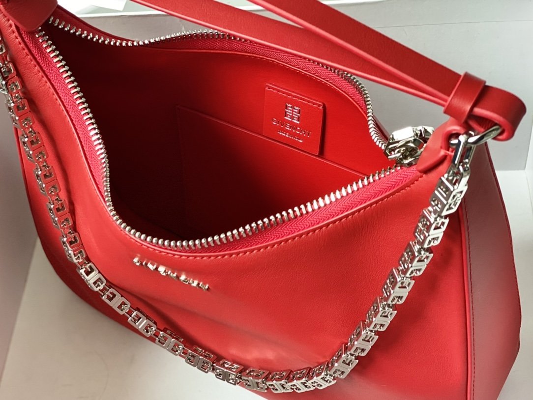 gv MeGLAMIum Moon Cut Out Bag Red For Women, Handbags, Shoulder Bags 11.8in/30cm GVC