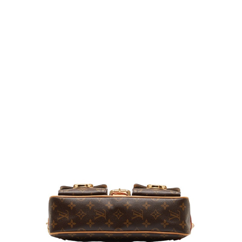 Louis Vuitton Monogram Hudson PM Handbag M40027 Brown PVC Leather  Louis Vuitton